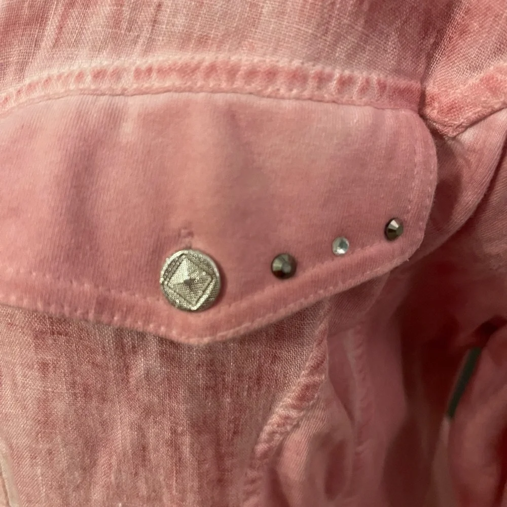 Dolcezza Pink Linen Shirt - Picture 7 of 8